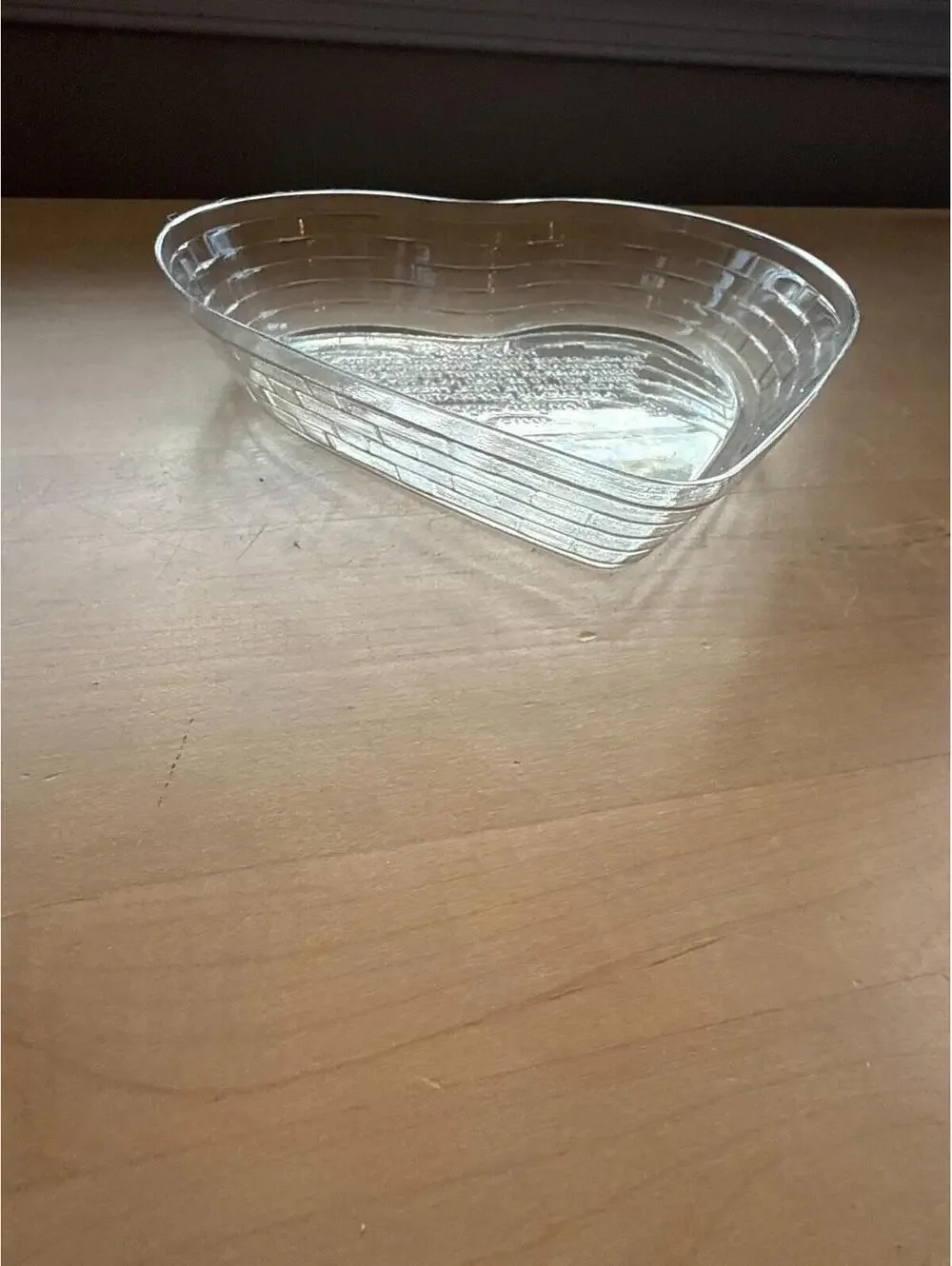Longaberger Basket Clear Plastic Protector #40075 Heart Shaped 8L x 7.5W x 1.5H